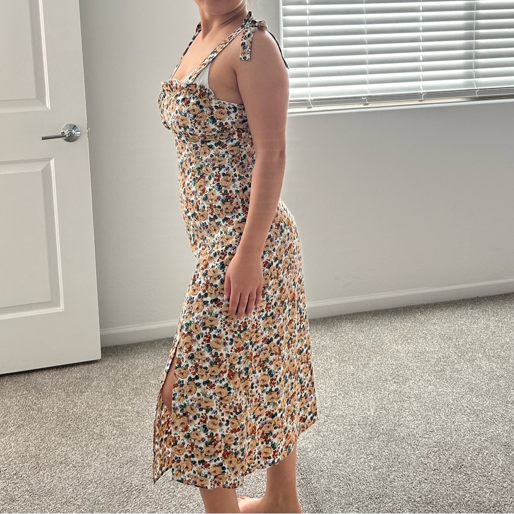 Floral slit dress